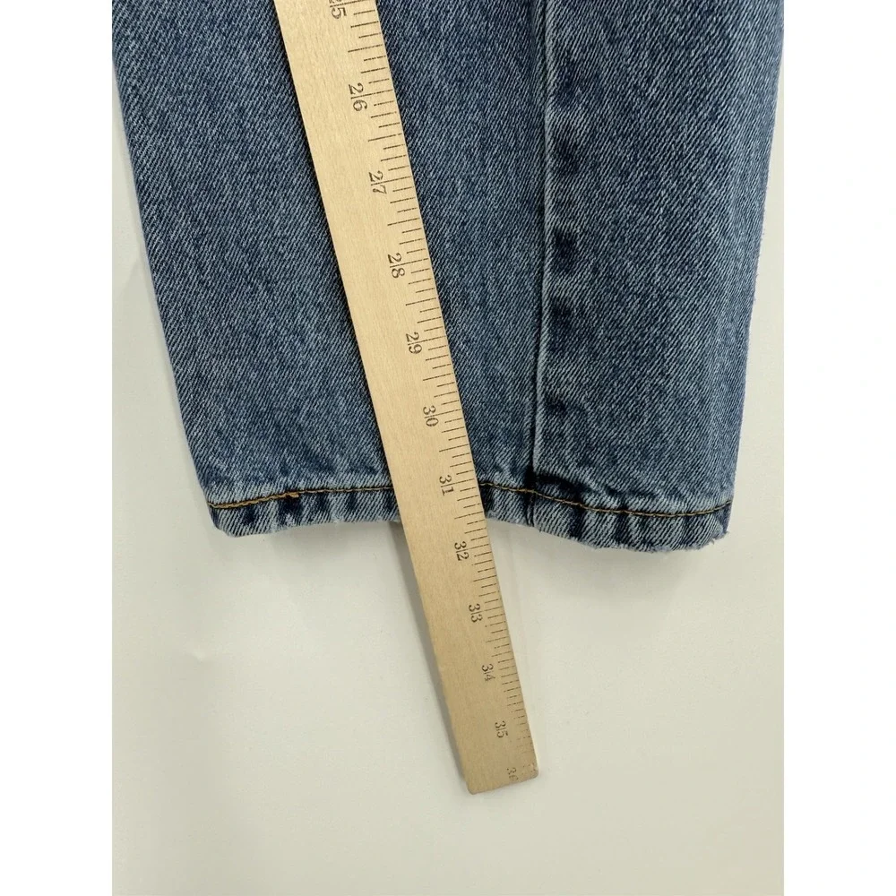 Levis 505 Jeans Mens 32x32 Blue Straight‎ Leg Medium Wash Distressed Denim Pants